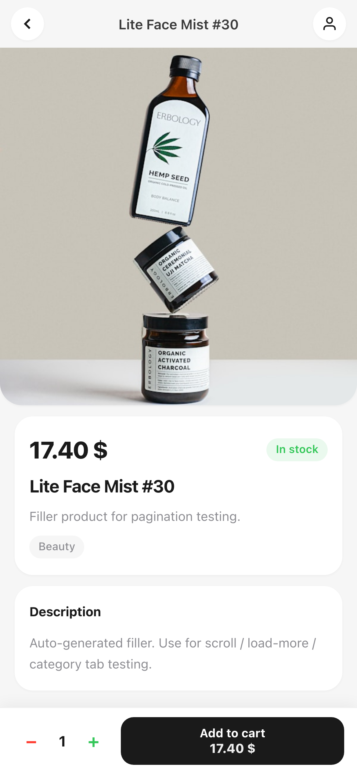 Mini App product page